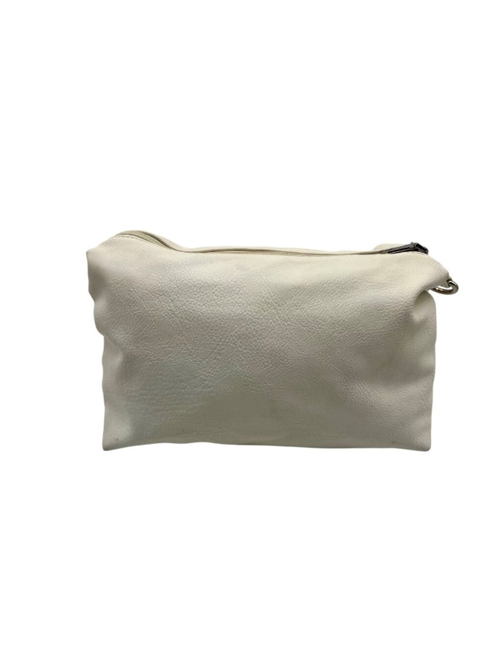White Faux Leather Shoulder Bag